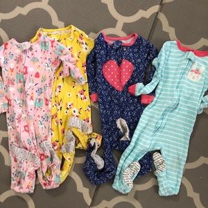 Carters and koala kids footed zipper pajamas pjs